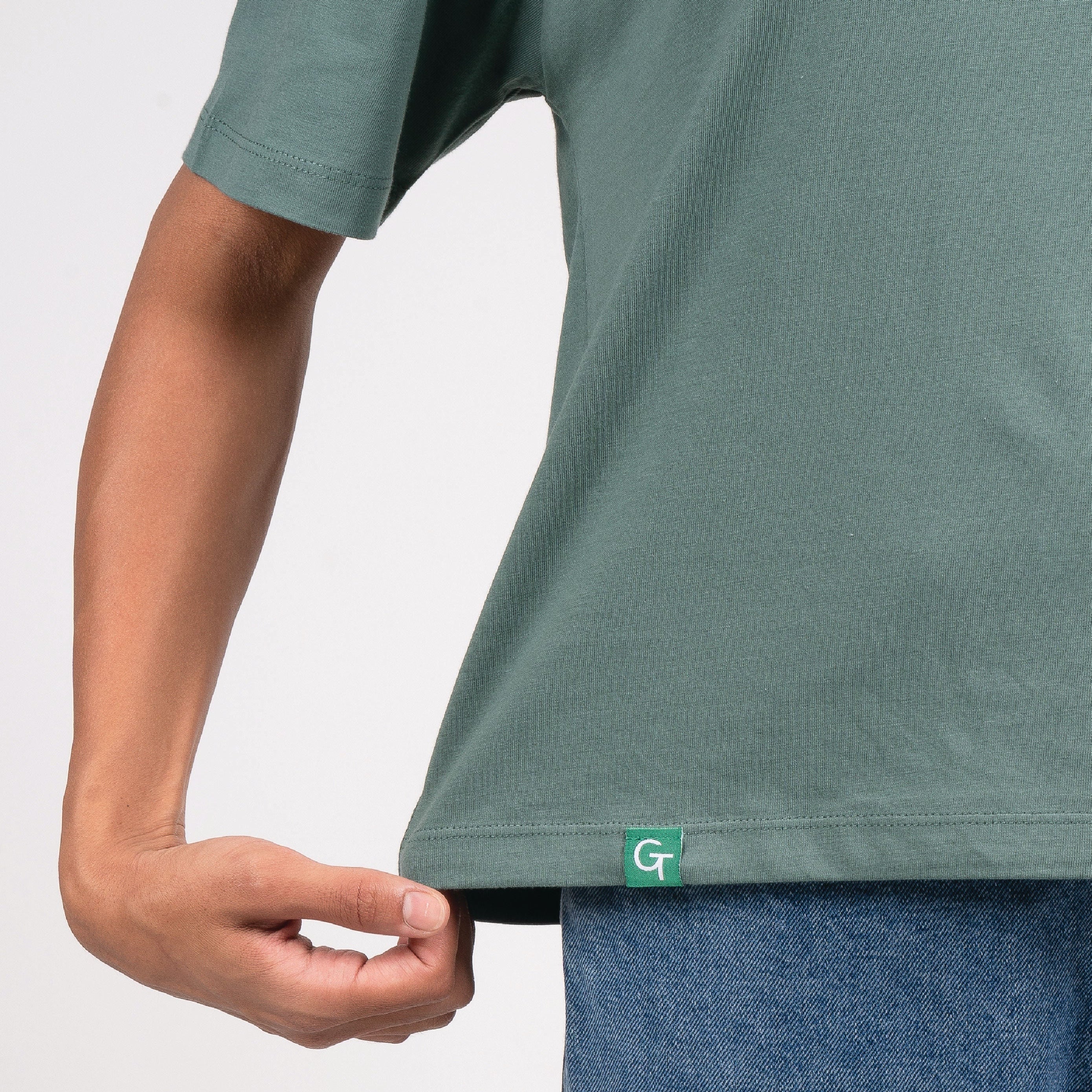 Organic Cotton Boxy T-Shirt - Sea Green