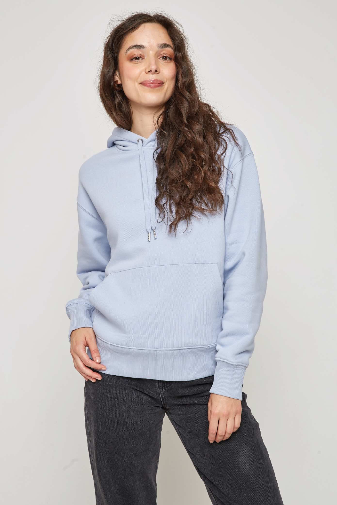 ORGANIC COTTON OVERSIZED HOODIE - COOL BLUE