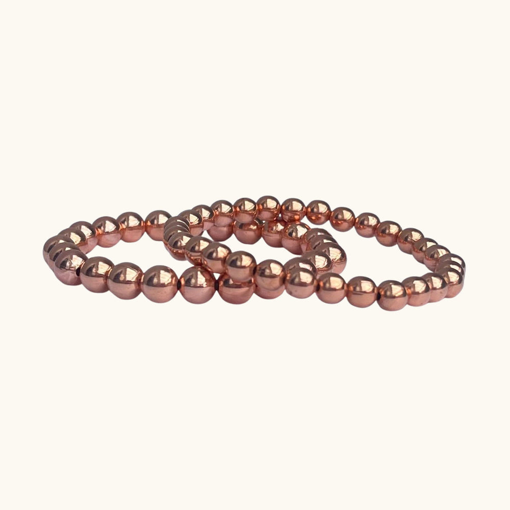 Solid Copper Healing Bracelet | Raw Copper Beads | Arthritis & Joint Support | 6mm beads