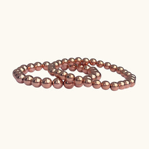 Solid Copper Healing Bracelet | Raw Copper Beads | Arthritis & Joint Support | 6mm beads