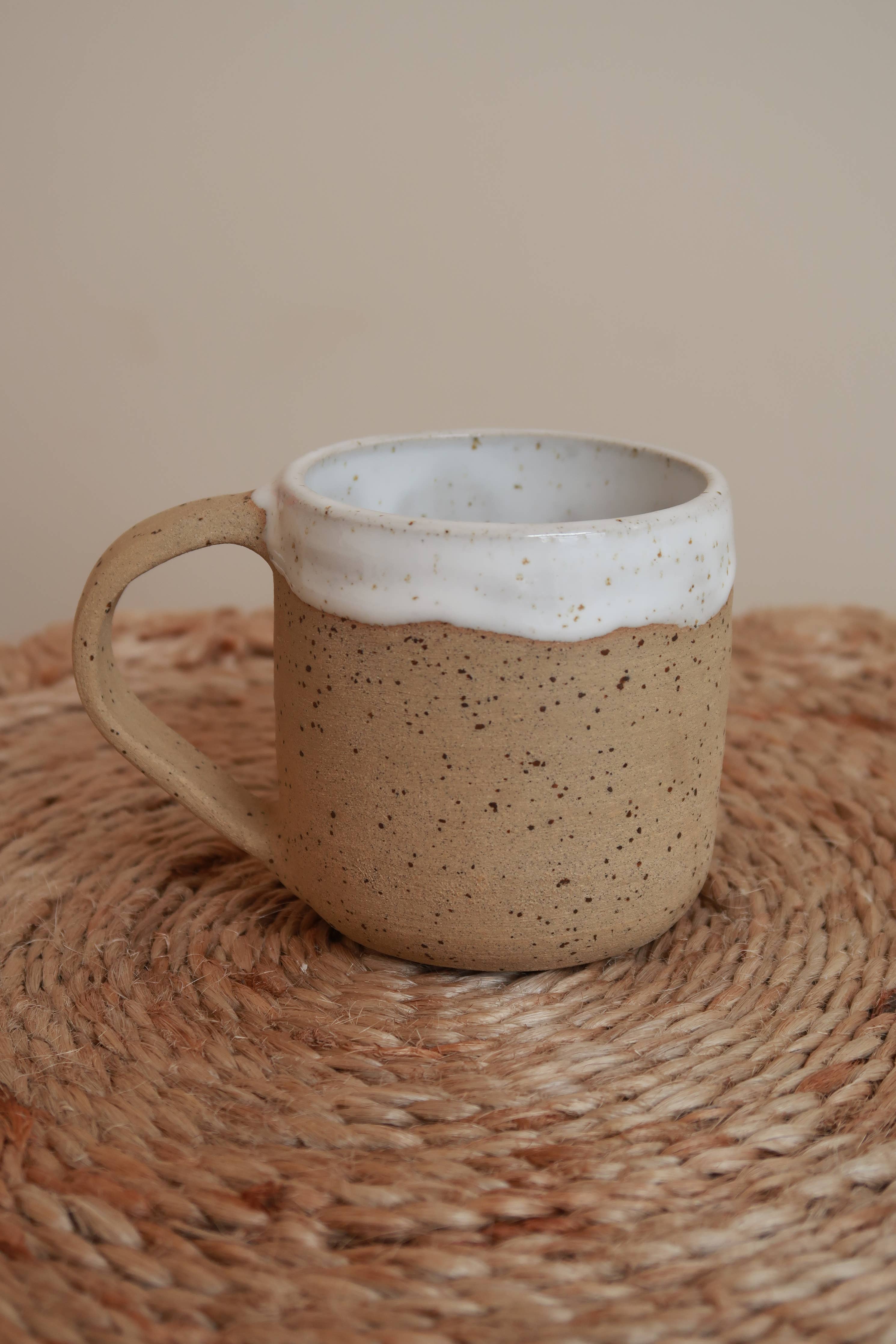 FernwehClayDesigns - Handmade Ceramic Espresso Mug - Speckled Raw Clay