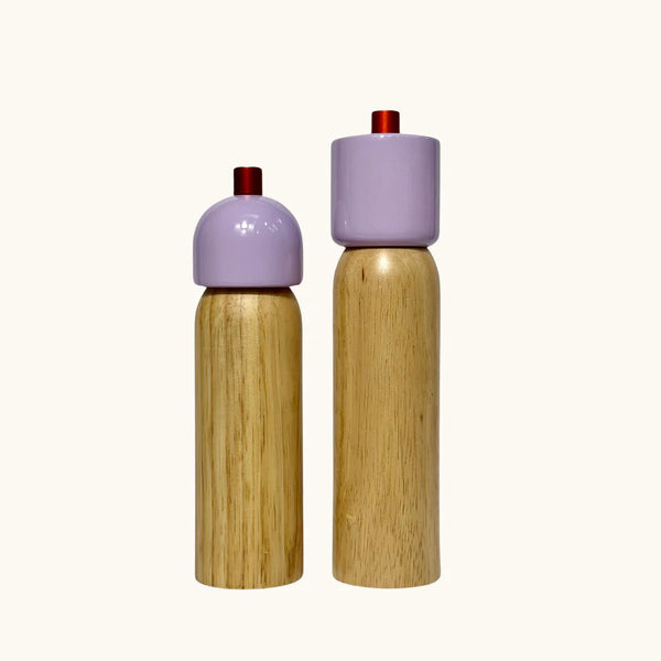 Salt/Pepper Grinder - Lilac & Red