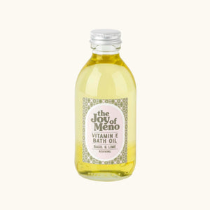Natural Bath Oil ~ Vitamin E with Zesty Lime & Basil