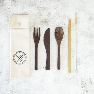 Reusable Wooden Cutlery Sets