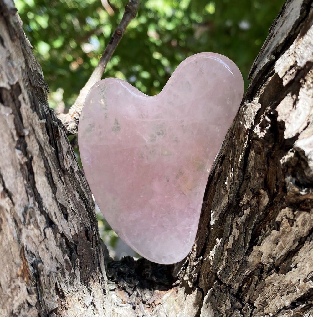 Face Contouring Rose Quartz Gua Sha