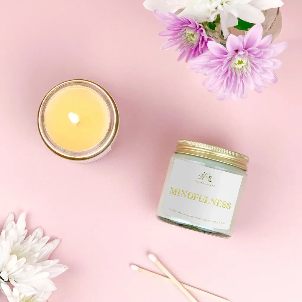 Mindfulness - Mandarin, Basil, Lime Scented Soy Candle