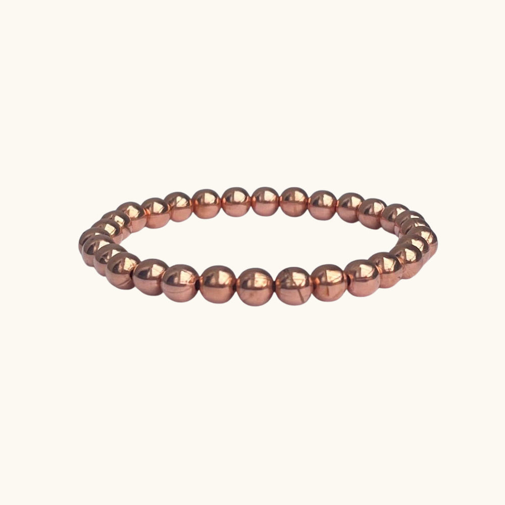 Solid Copper Healing Bracelet | Raw Copper Beads | Arthritis & Joint Support | 6mm beads