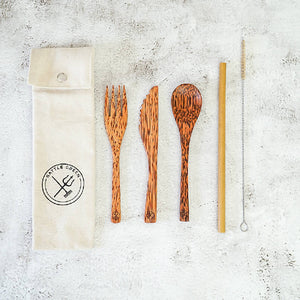 Reusable Wooden Cutlery Sets