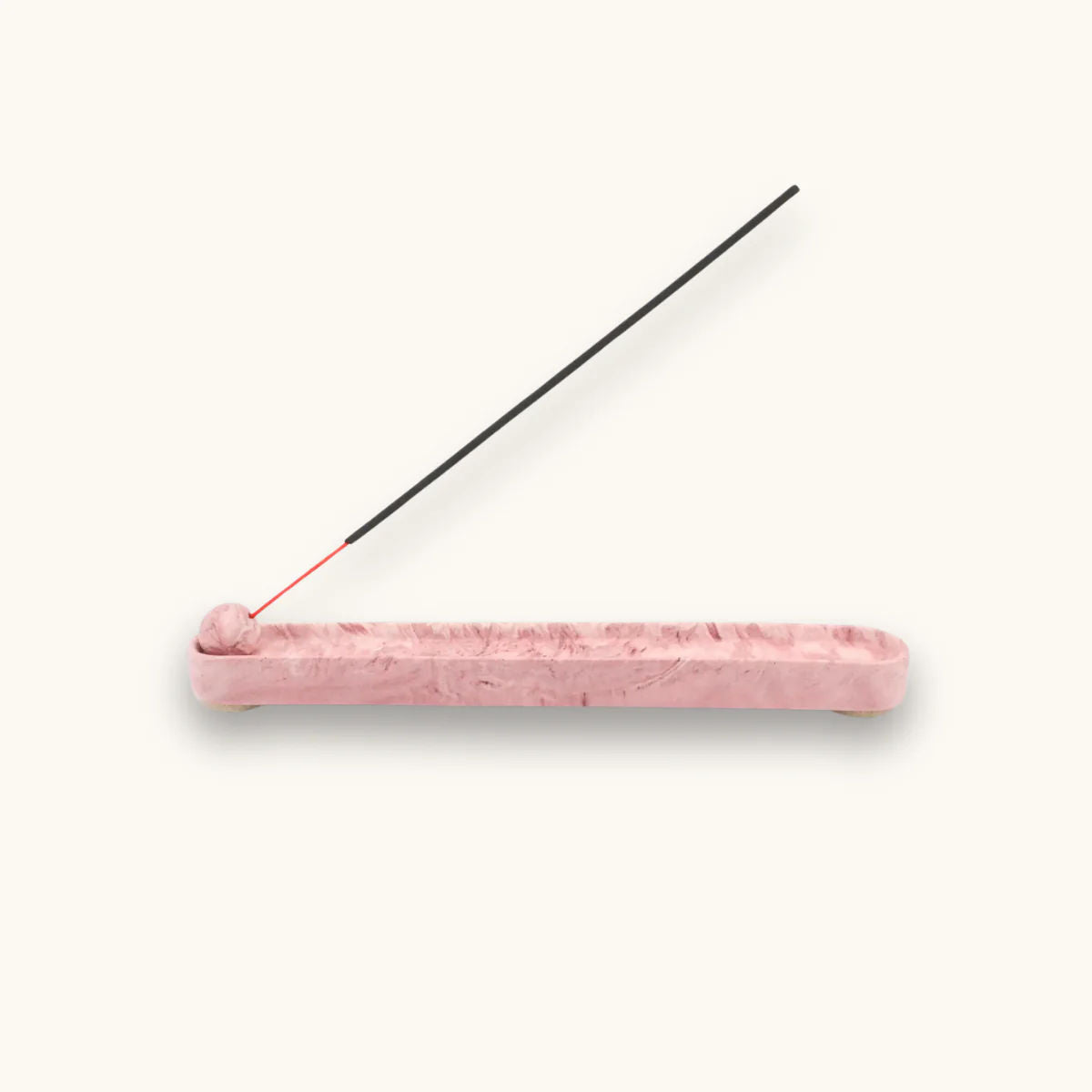 Handmade Jesmonite incense holder - Pink Marble