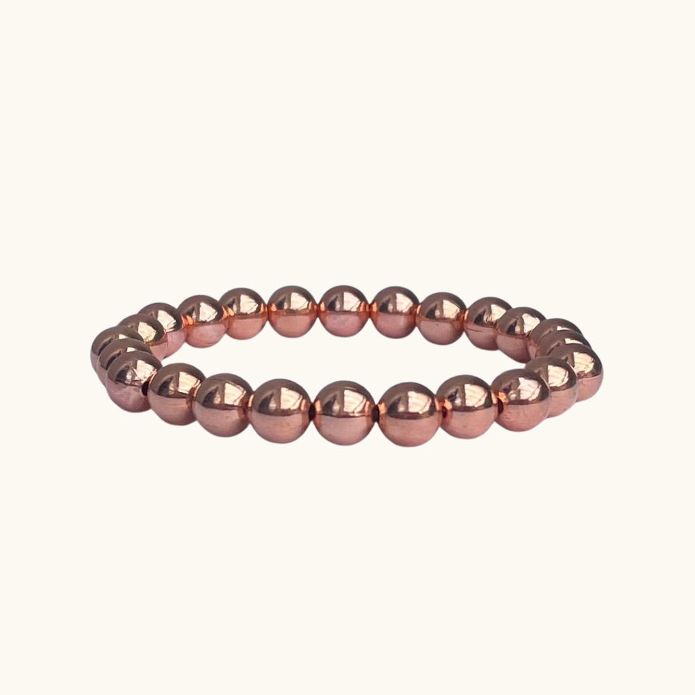 Solid Copper Healing Bracelet | Raw Copper Beads | Arthritis & Joint Support | 8mm beads
