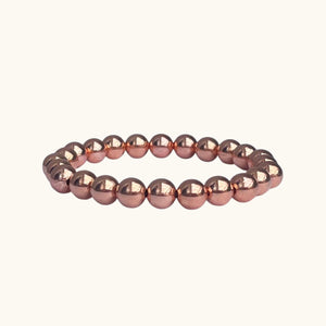 Solid Copper Healing Bracelet | Raw Copper Beads | Arthritis & Joint Support | 8mm beads