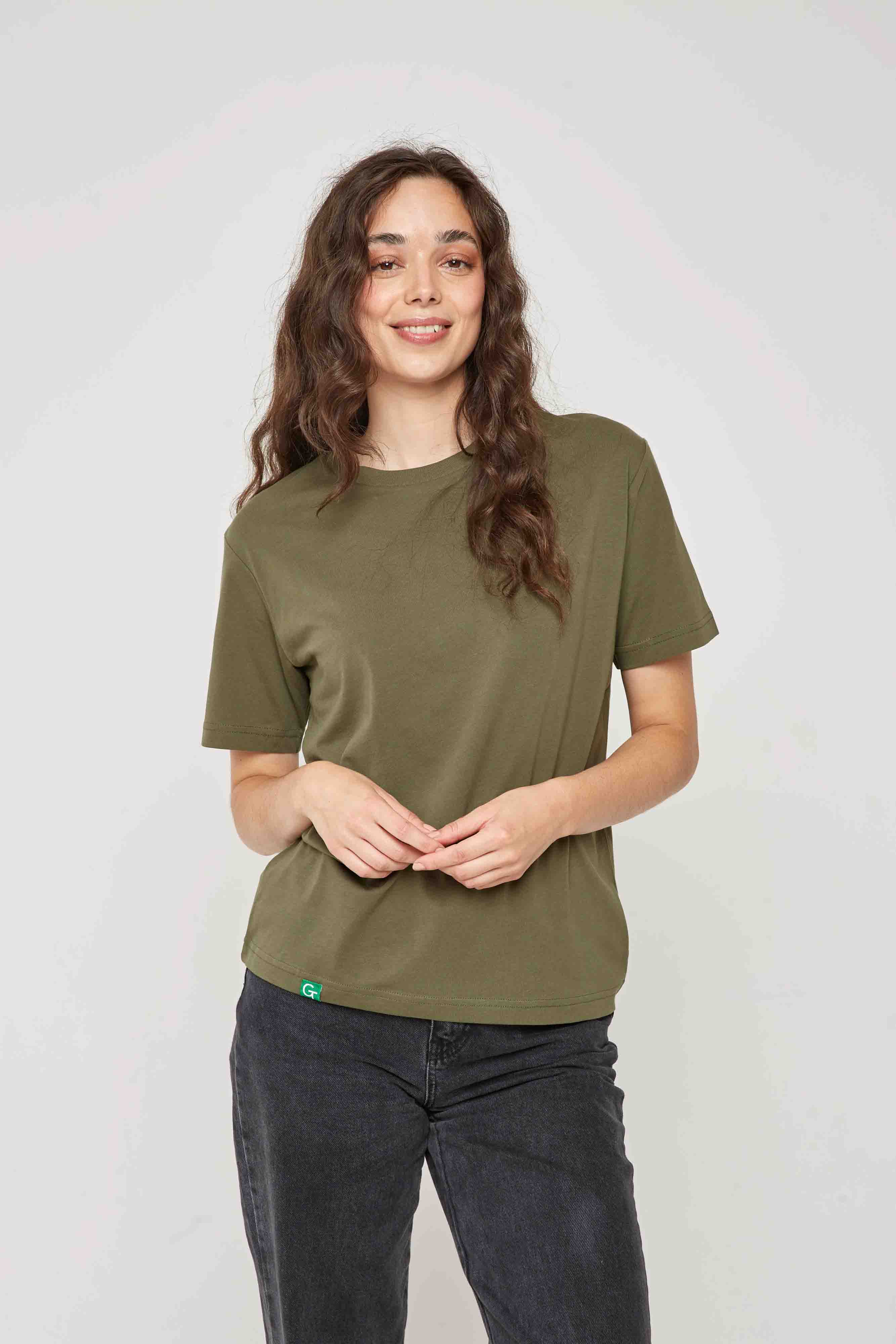 ORGANIC COTTON RELAXED T-SHIRT - KHAKI