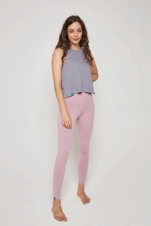 Organic Cotton Cropped Tank Top - Slate Grey