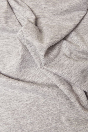 Organic Cotton Cropped Tank Top - Light Grey Heather