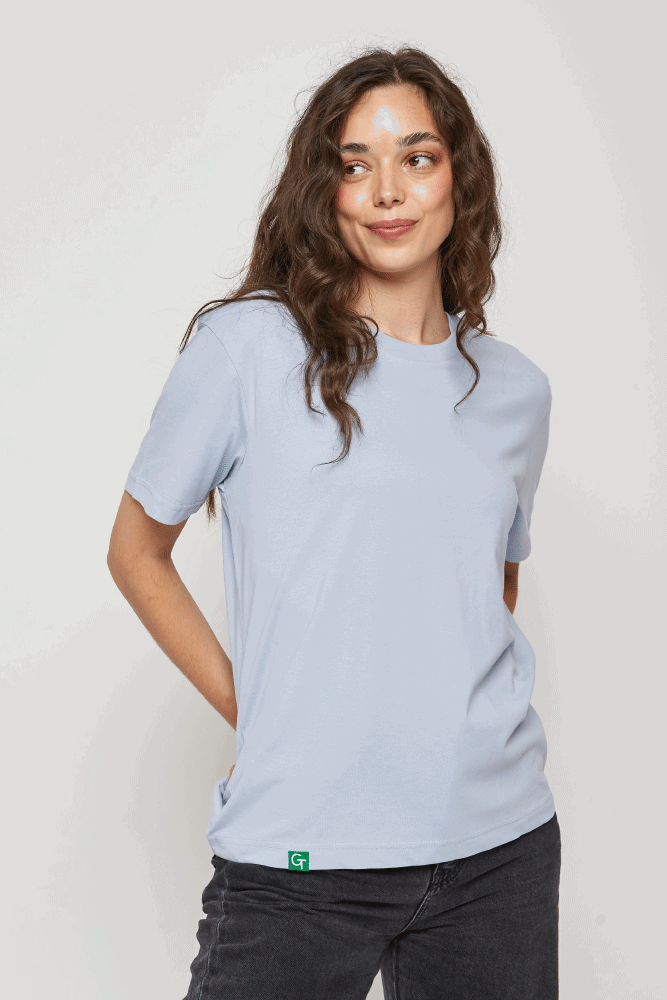 ORGANIC COTTON RELAXED T-SHIRT - COOL BLUE