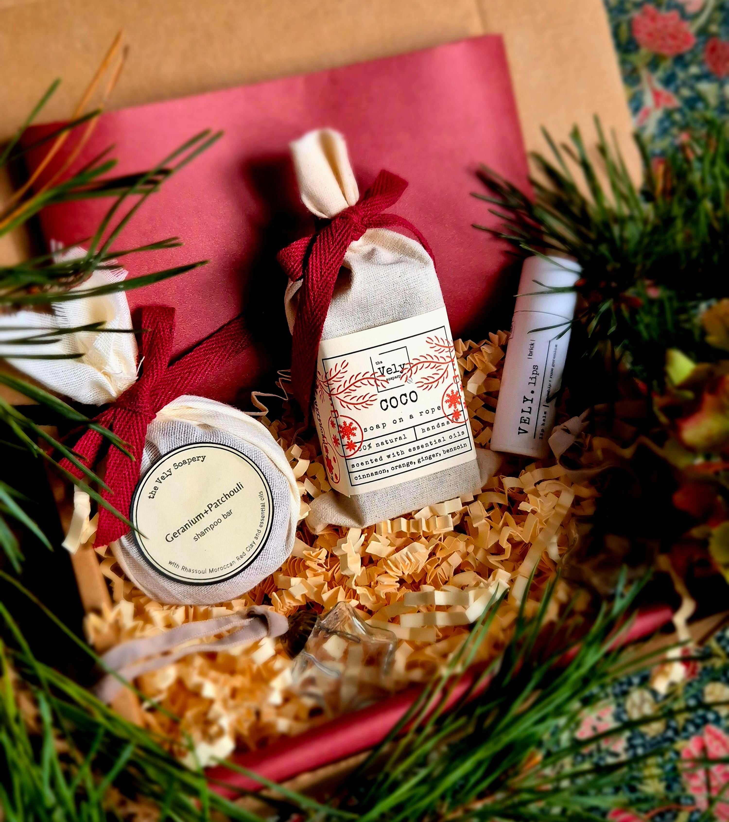 Christmas Self-Care Gift Box - Rich Red