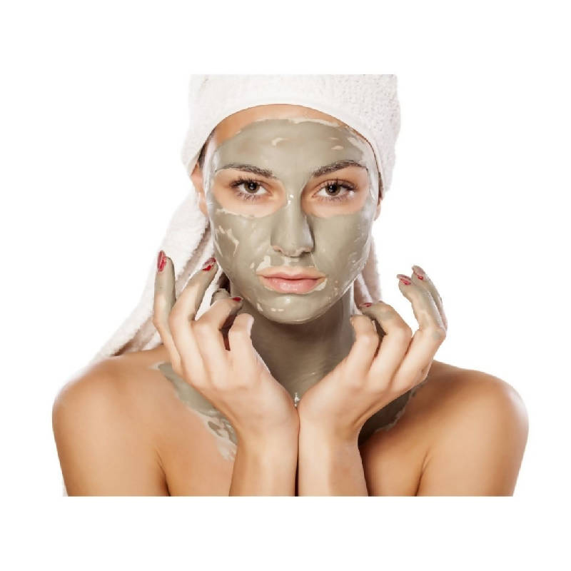 Clearly CLAY, French Green Clay Powder for Face and Body Mask + Mask Brush