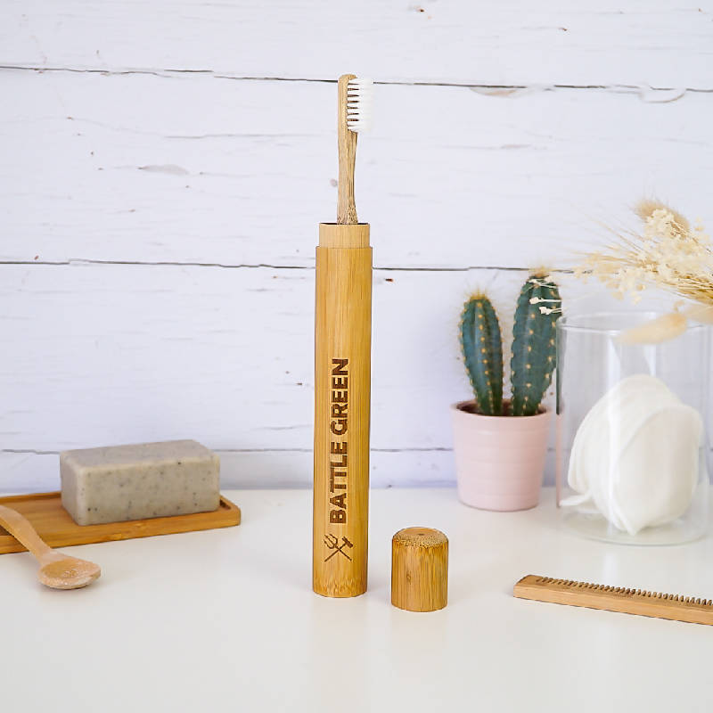 Bamboo Toothbrush (Plant-Based Bristles)