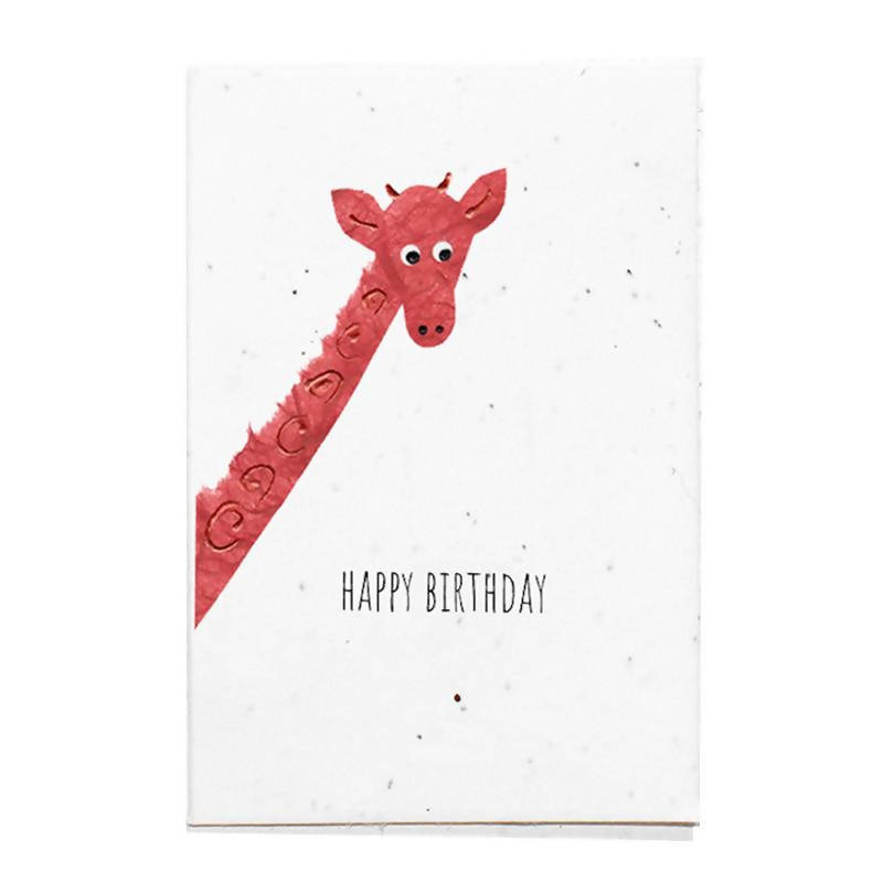 Giraffe - Plantable Birthday Card