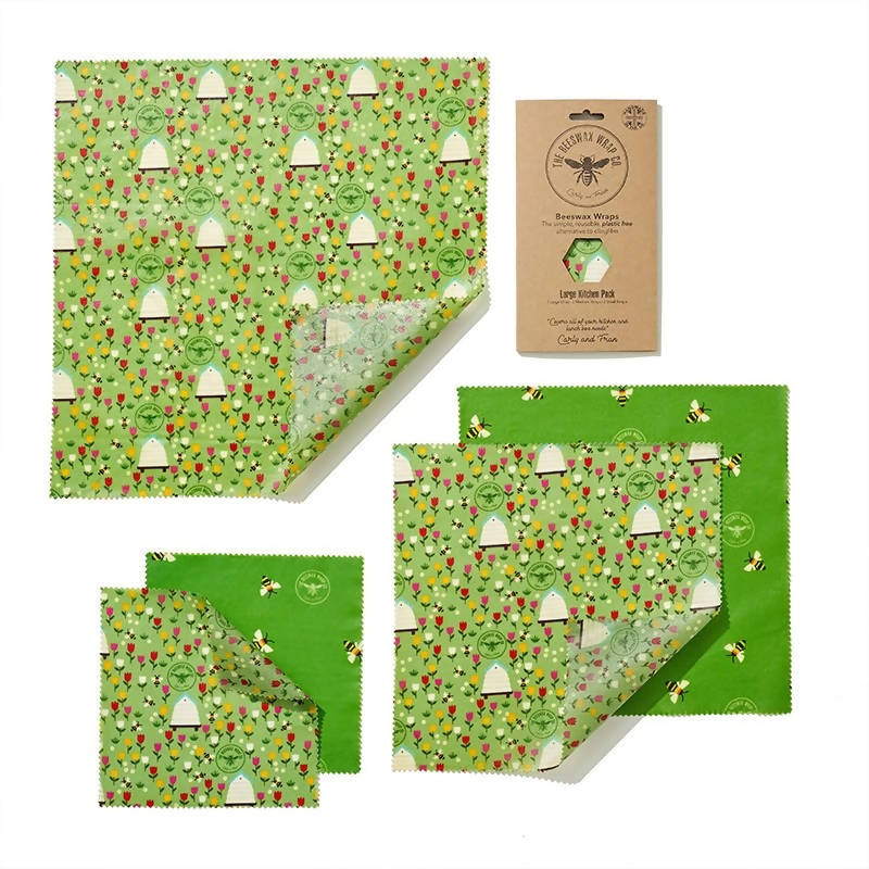 Floral Beeswax Food Wraps - Large Kitchen Pack