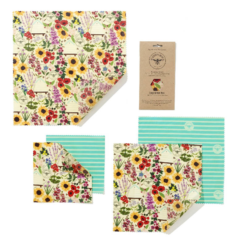Meadow Beeswax Food Wraps - Large Kitchen Pack