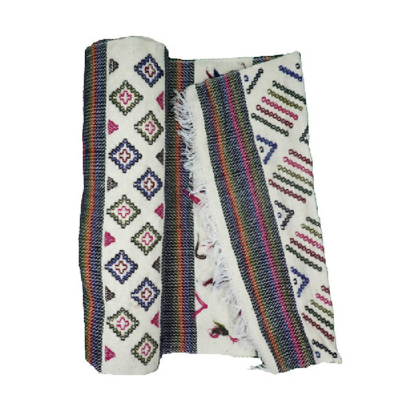 Milky Woven Runner Rug
