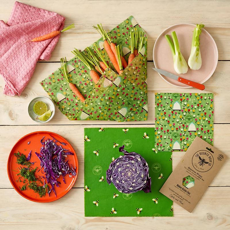 Meadow Beeswax Food Wraps - Medium Kitchen Pack