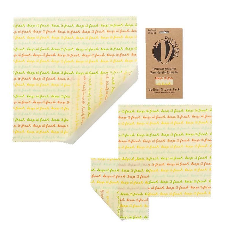 Floral Beeswax Food Wraps - Medium Kitchen Pack