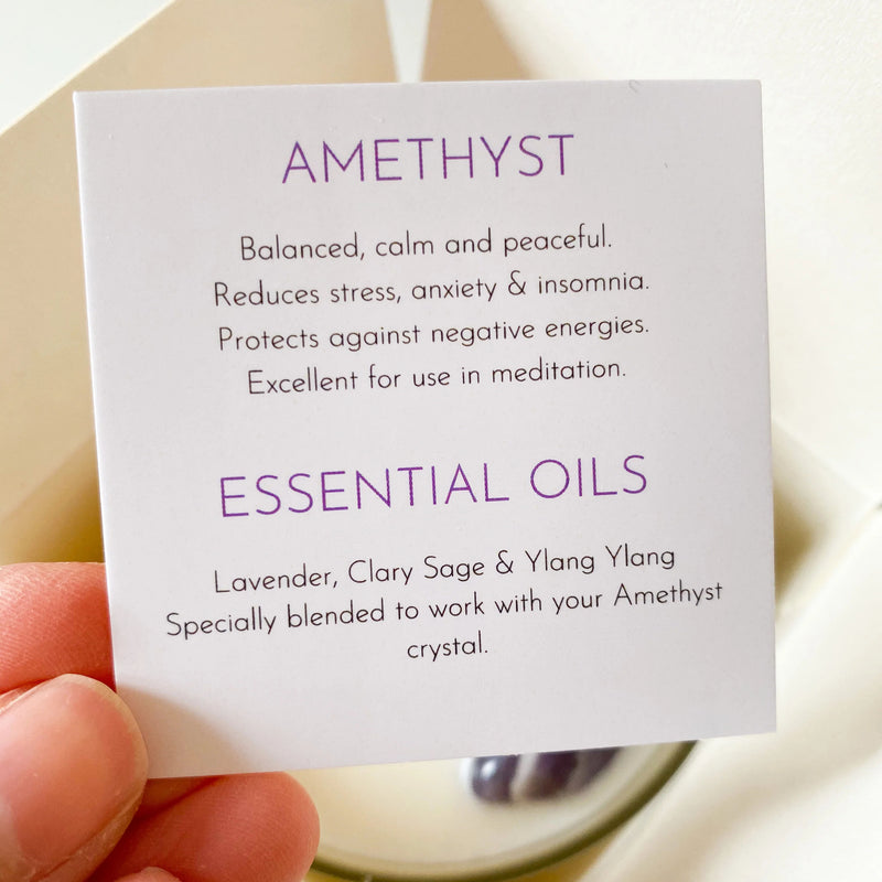 Amethyst Travel Candle ~ Made with Essential Oils