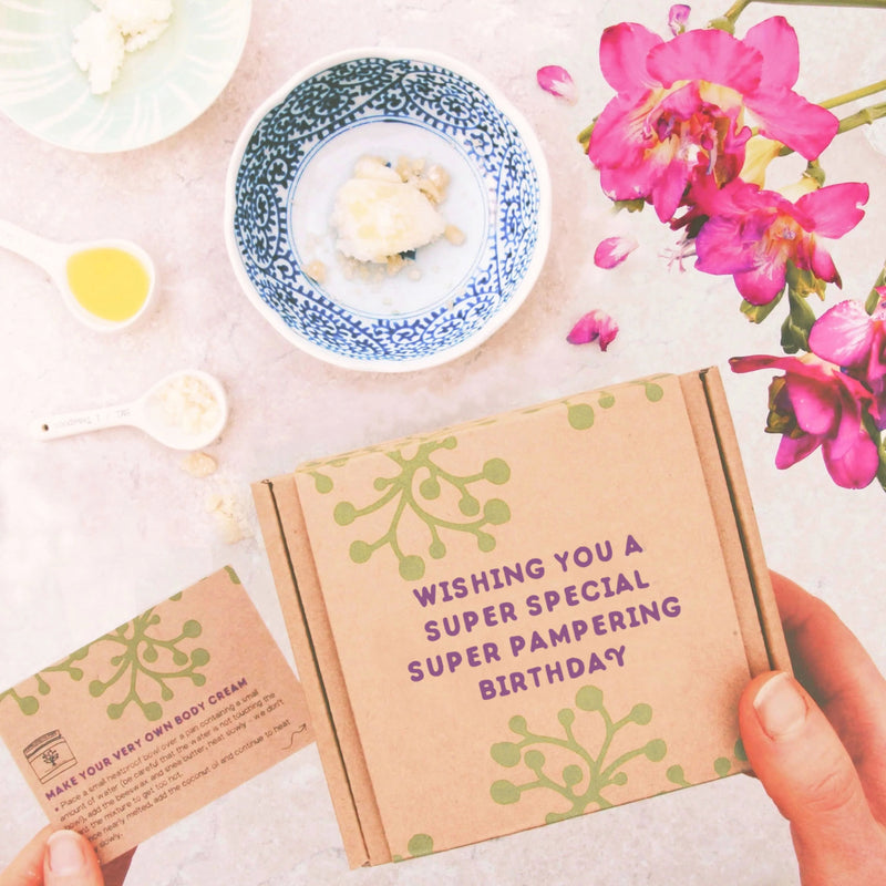 Organic Make Your Own Body Cream Birthday Gift Set