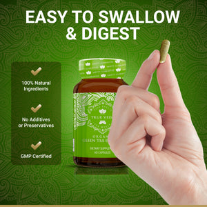 True Veda Organic Green Tea Extract 360 Capsules (6 Bottles)