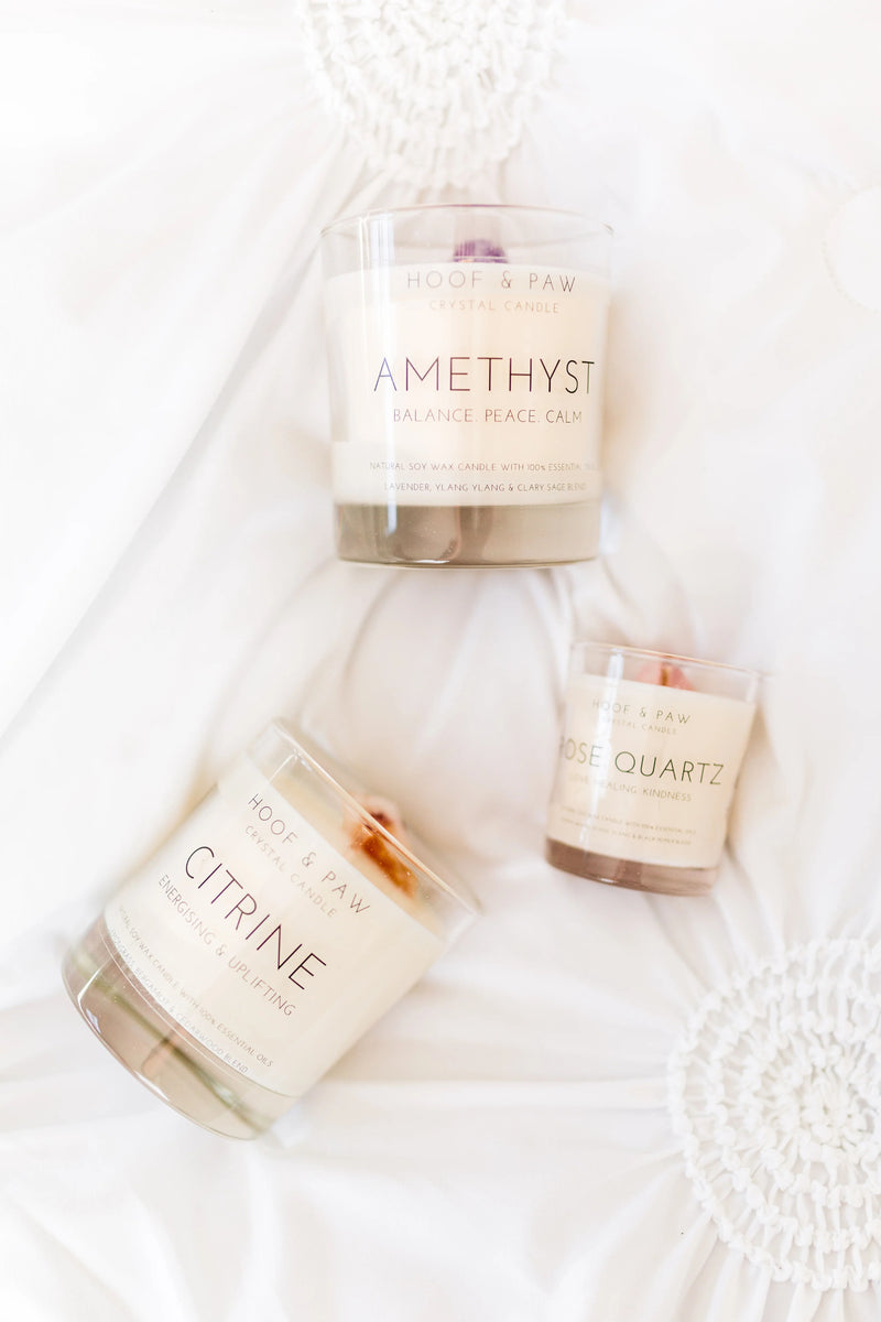 Rose Quartz Travel Candle ~ Soy Wax