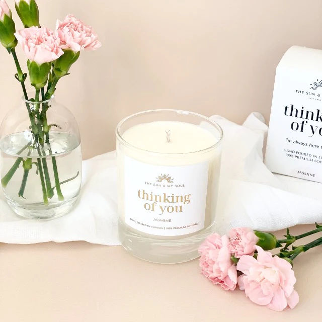 Thinking of You - Jasmine Scented Premium Soy Wax Candle