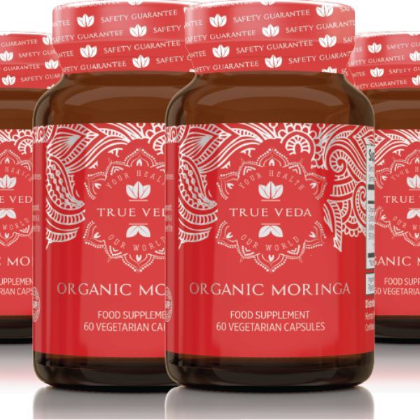 True Veda Organic Moringa 360 Capsules (6 Bottles)