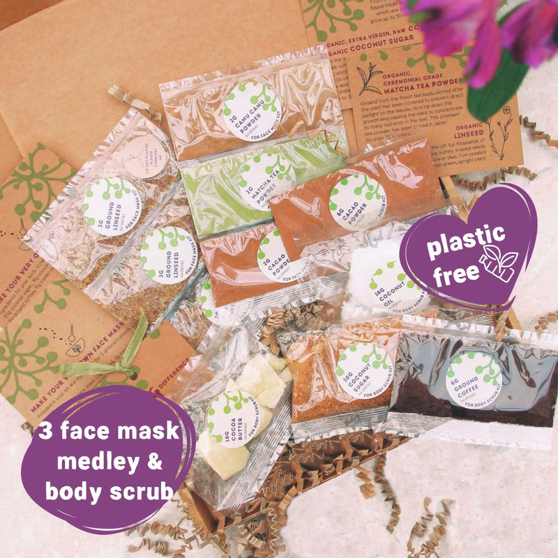Make Your Own Organic Face Masks & Body Scrub Letterbox Kit