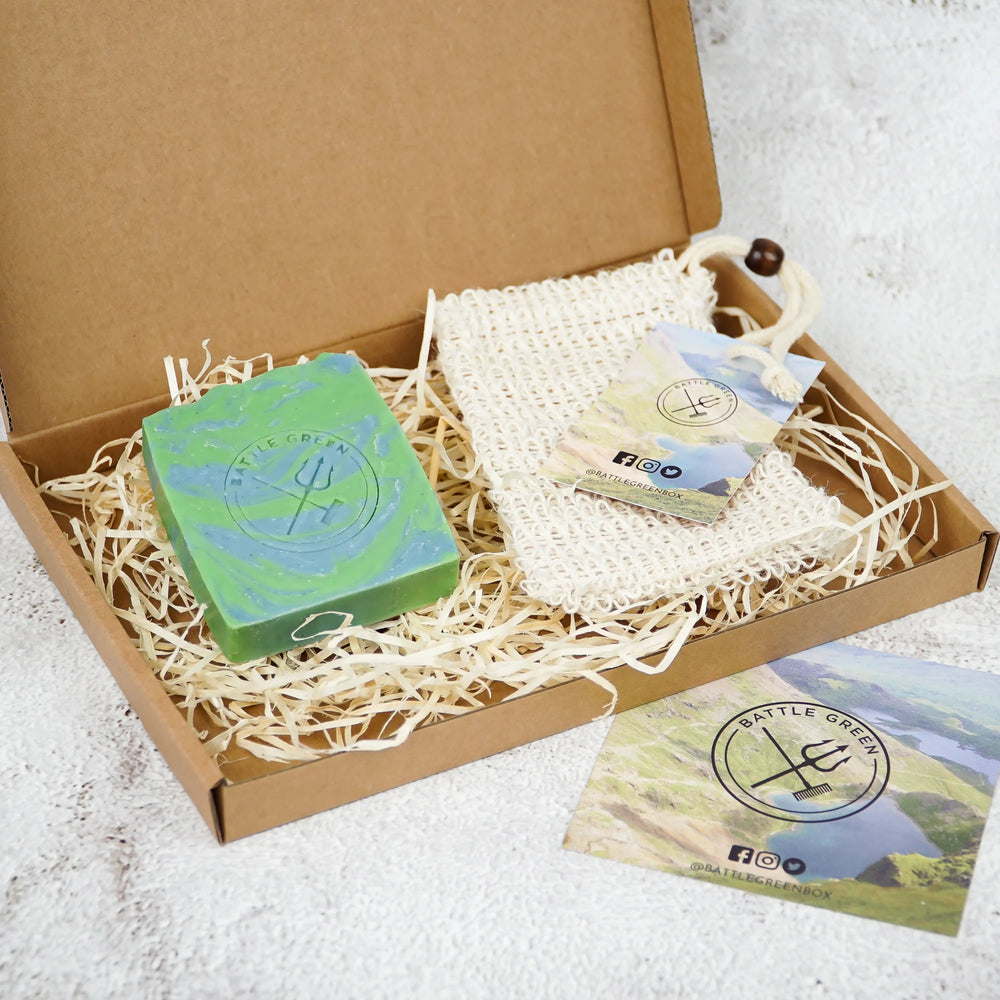 Natural Soap & Soap Saver Bag Set