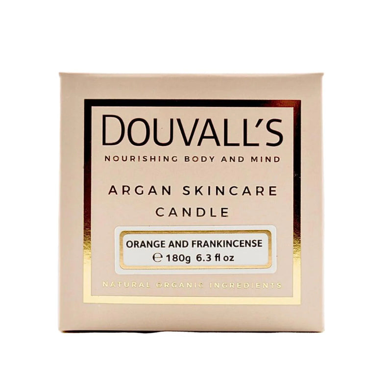 Natural Argan Skincare Candle ~ Orange & Frankincense ~ 180g