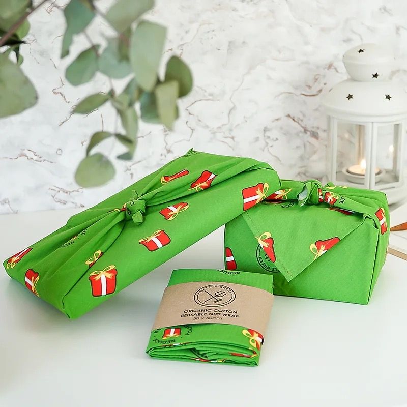 Reusable Cotton Gift Wrap - 4 Pack