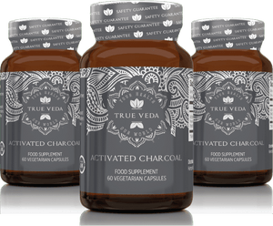 True Veda Activated Charcoal 180 Capsules (3 Bottles)