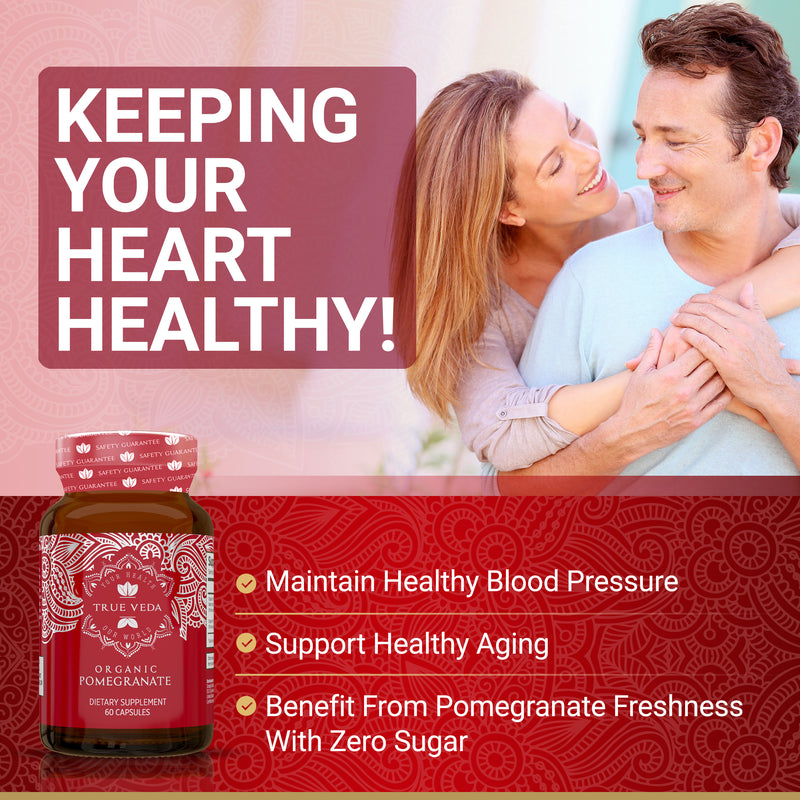 True Veda Organic Pomegranate Extract 60 Capsules