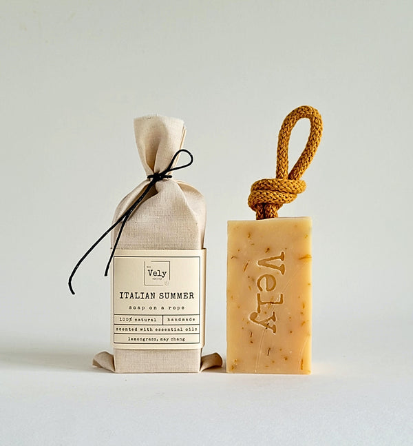 Natural Vegan Soap With Calendula and Lemongrass "Italian Summer"
