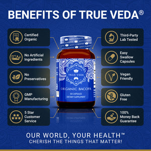 True Veda Organic Bacopa Monnieri 60 Capsules