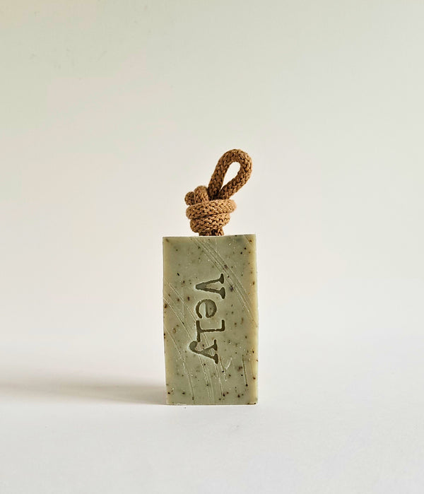 Natural Vegan Soap With Green Clay and Mint Leaves "Early Morning"