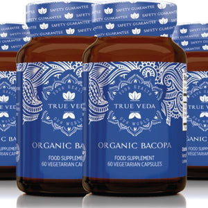True Veda Organic Bacopa Monnieri 360 Capsules (6 Bottles)