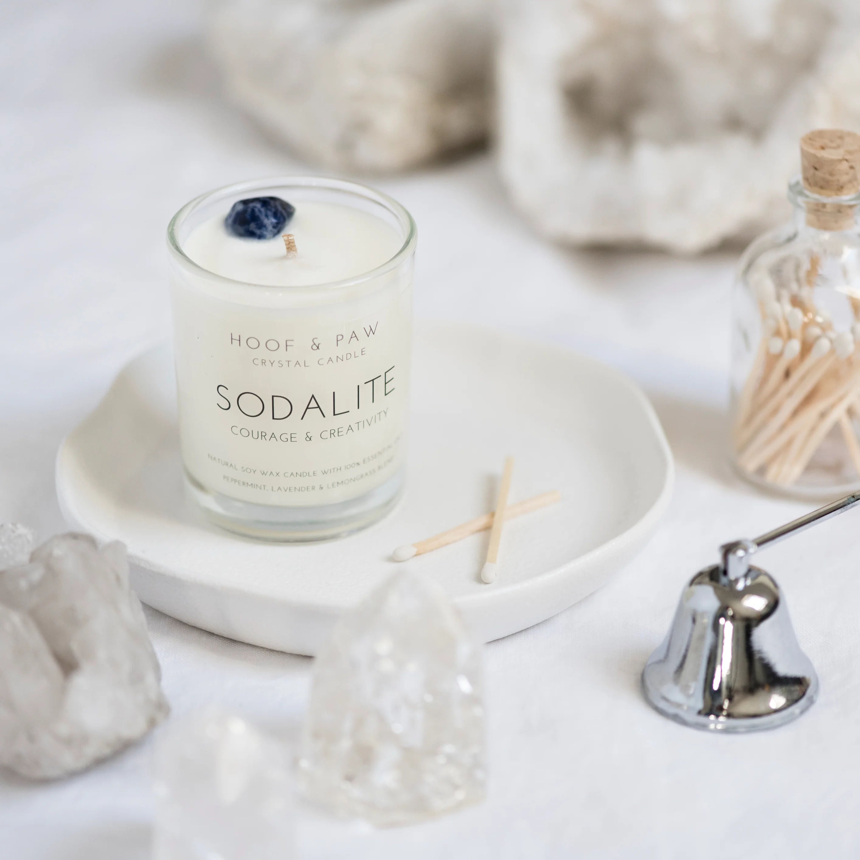 Sodalite Travel Candle ~ Soy Wax Candle