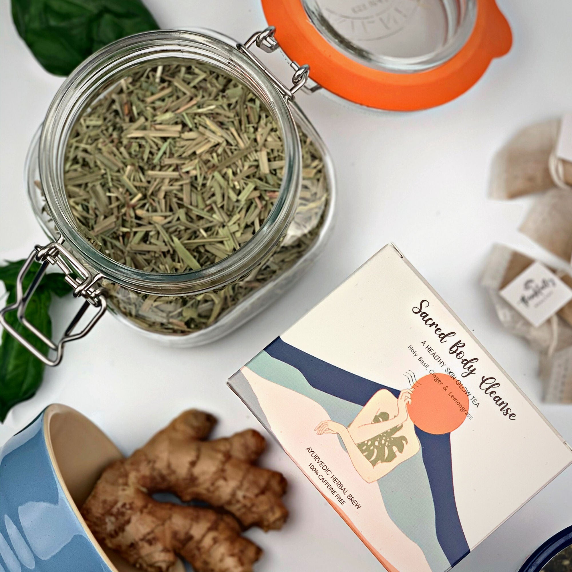 Body Cleansing ~ Natural Herbal Tea Ginger & Lemongrass