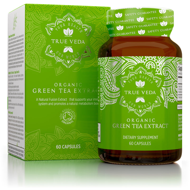 True Veda Organic Green Tea Extract 60 Capsules