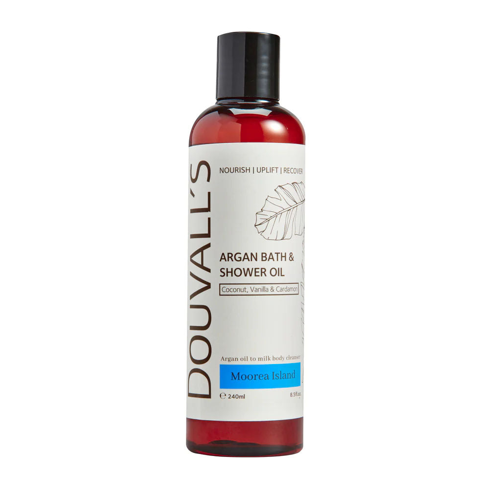 Argan Bath and Shower Oil 240ml - Moorea Island | Luxurious and Nourishing Body Cleanser