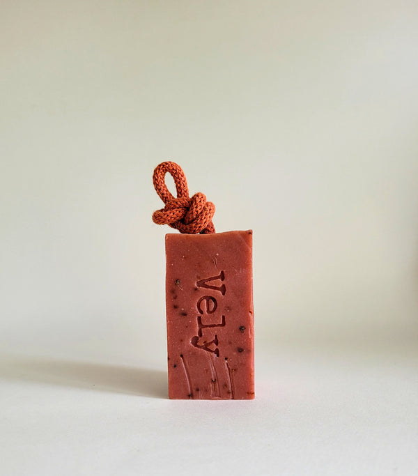 Natural Vegan Soap With Red French Clay And Lavender "Boudoir"