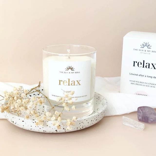 Relax - Lavender Soy Candle in Gift Box